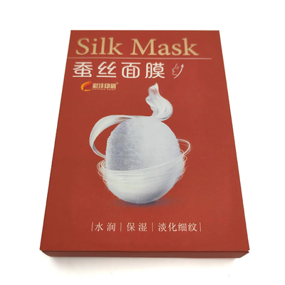 Customized Paper Packaging Top Tuck Box,Embossed Texture Art Paper Box White Cardboard Makeup Box