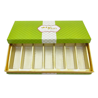 Rigid Cardboard Chocolate Box Two Piece Candy Plastic Tray Insert Box Custom Logo Food Packaging Food Lid and Base Box