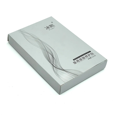 Customized Luxury Paper Box Cosmetic Face Mask Packaging Box Silver Foil Face Mask Package Boxes With Sport UV