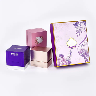 Custom Recyclable Kraft Paper Skincare Boxes With UV Advantage Rigid Lid And Base For Perfume Shipping Cosmetic Gift Packaging