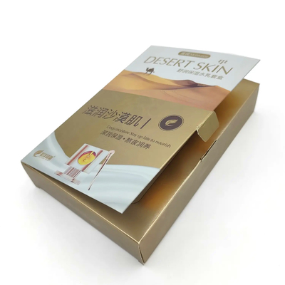 Custom Luxury Gold Stamping Skincare Serum Packaging Paper Box Cosmetic Product Package With Logo For Skin Care Set