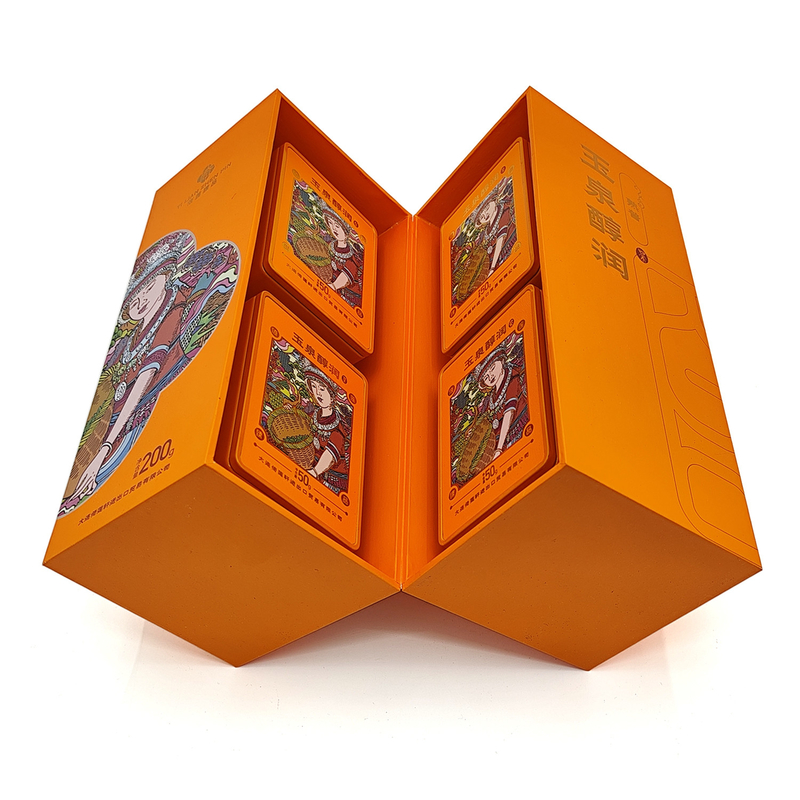 Empty Cardboard Rigid Presentation Boxes Luxury Paper Tea Packaging Box