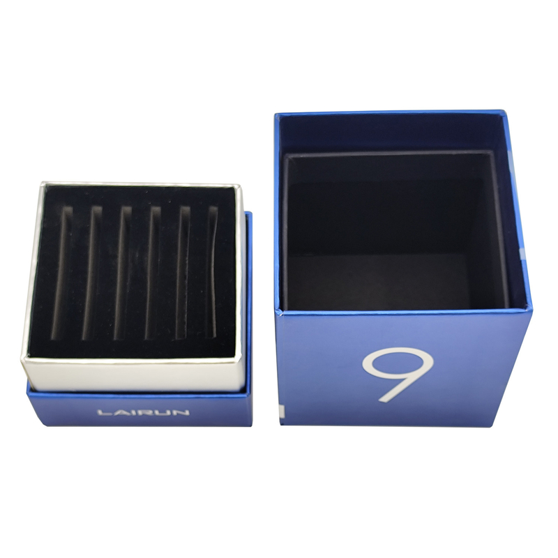 Free Sample Cosmetics Paper Box Customizable Logo Printing Essential Oil Rigid Carton With Removable Lid And Dividers