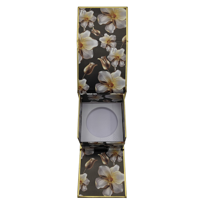 Free sample custom special design shape packaging makeup gift box luxury rigid cardboard perfume skincare flip paper box