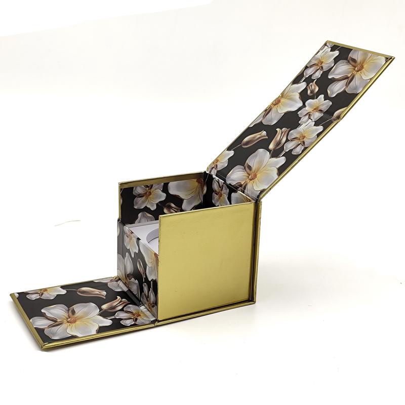 Free sample custom special design shape packaging makeup gift box luxury rigid cardboard perfume skincare flip paper box