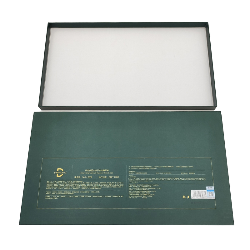 Custom embossing and hot stamping box and lid cosmetic gift pacakging paper box with 30 slots trays
