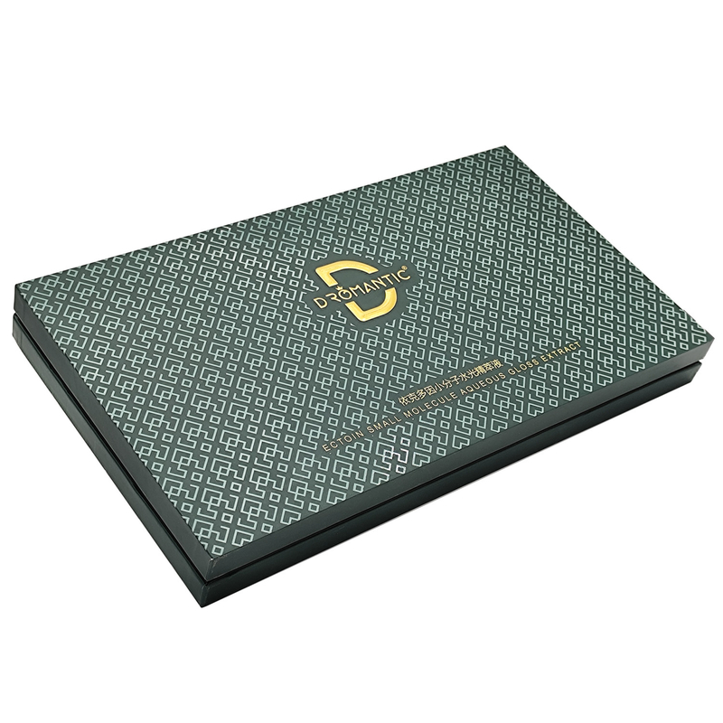 Custom embossing and hot stamping box and lid cosmetic gift pacakging paper box with 30 slots trays