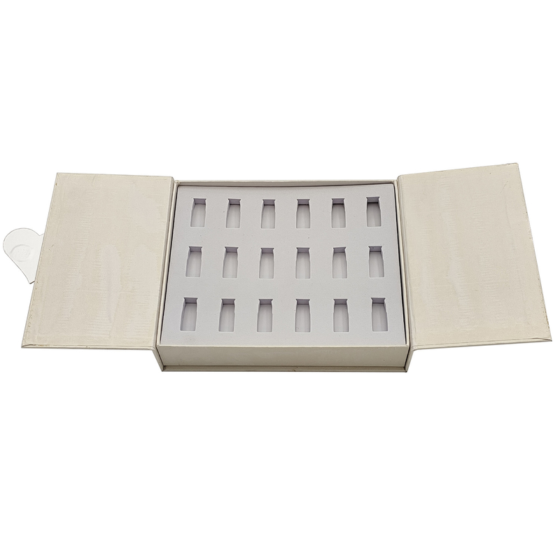 Handmade Serum Cosmetic Packaging Box Essential Oil Packaging Box With 18 Slot Inserts