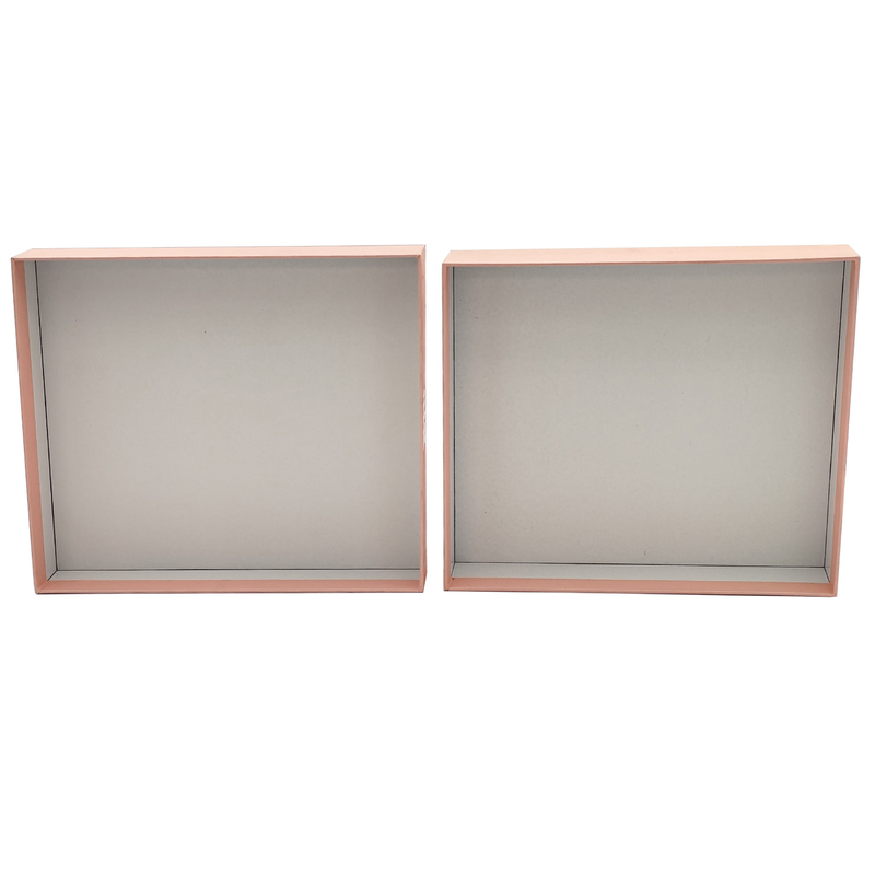 Customized cosmetics and clothing paper box Luxury pink two-piece large packaging paper box