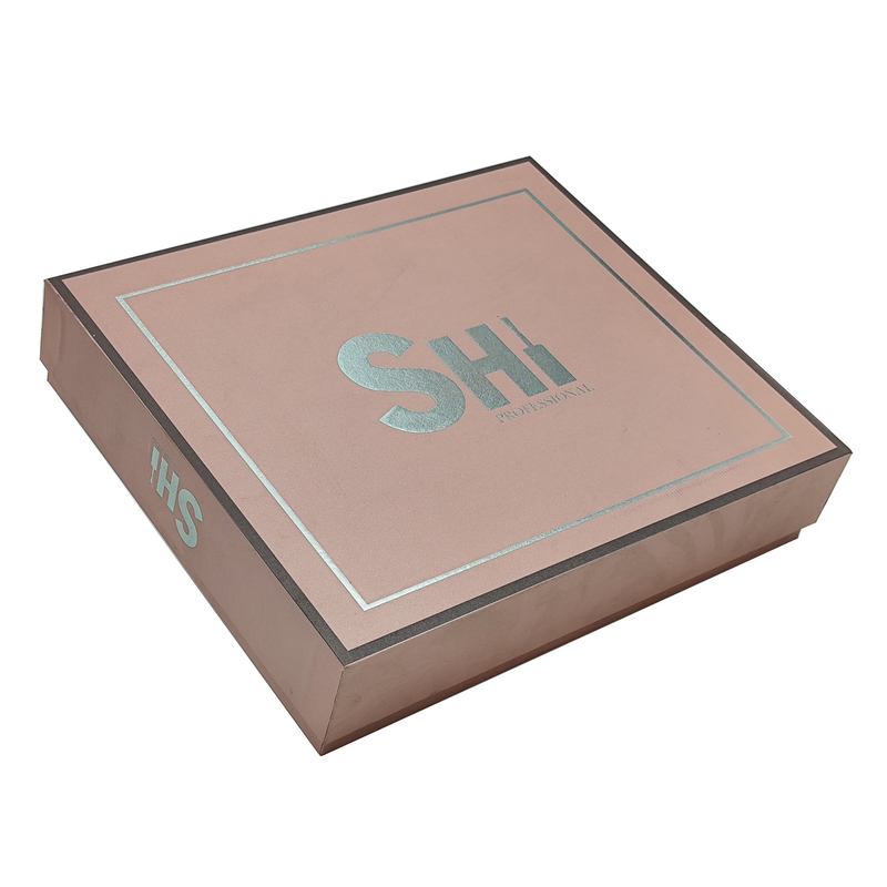 Customized cosmetics and clothing paper box Luxury pink two-piece large packaging paper box