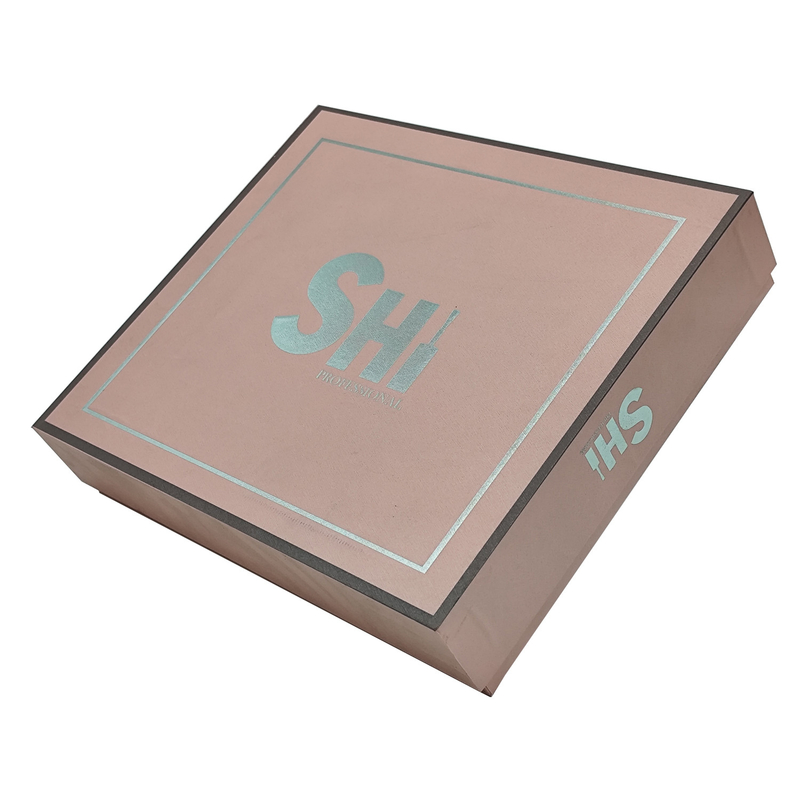 Customized cosmetics and clothing paper box Luxury pink two-piece large packaging paper box