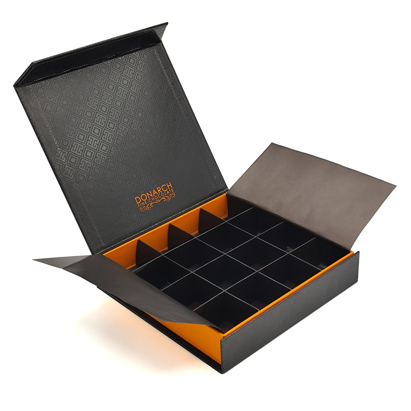 Eco Friendly Paper Chocolate Box Candy Flip Top Boxes With Magnetic Closure