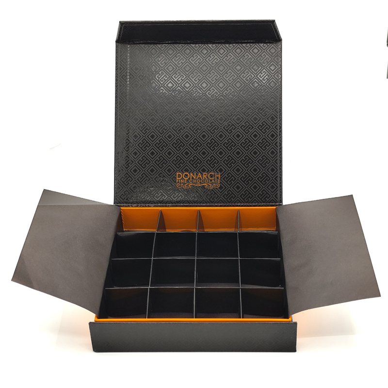 Eco Friendly Paper Chocolate Box Candy Flip Top Boxes With Magnetic Closure