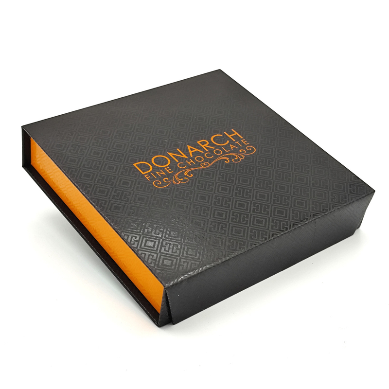 Eco Friendly Paper Chocolate Box Candy Flip Top Boxes With Magnetic Closure