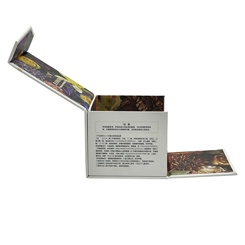 Customized special shaped cosmetic flip paper box wholesale luxury skincare gift packaging with insert
