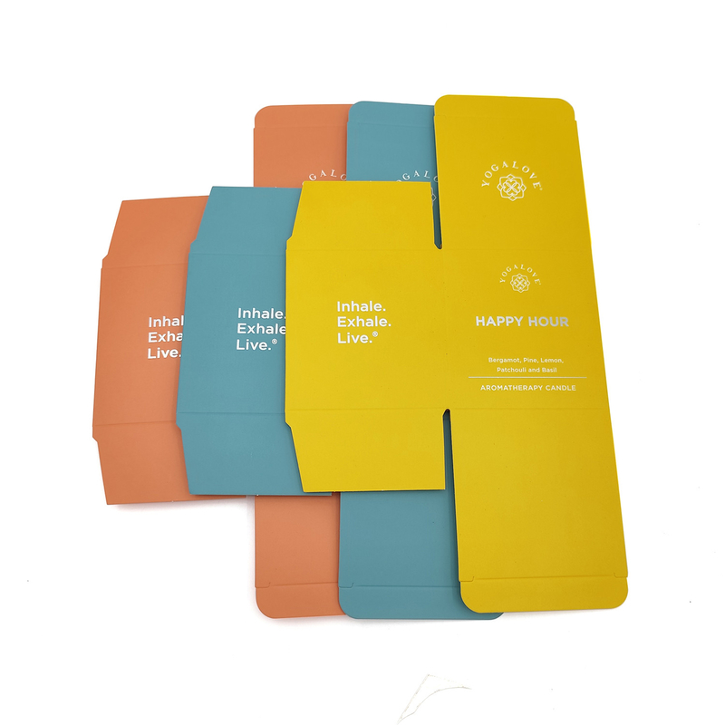 Wholesale custom small jars aromatherapy scented candle gift paper packaging box for candle