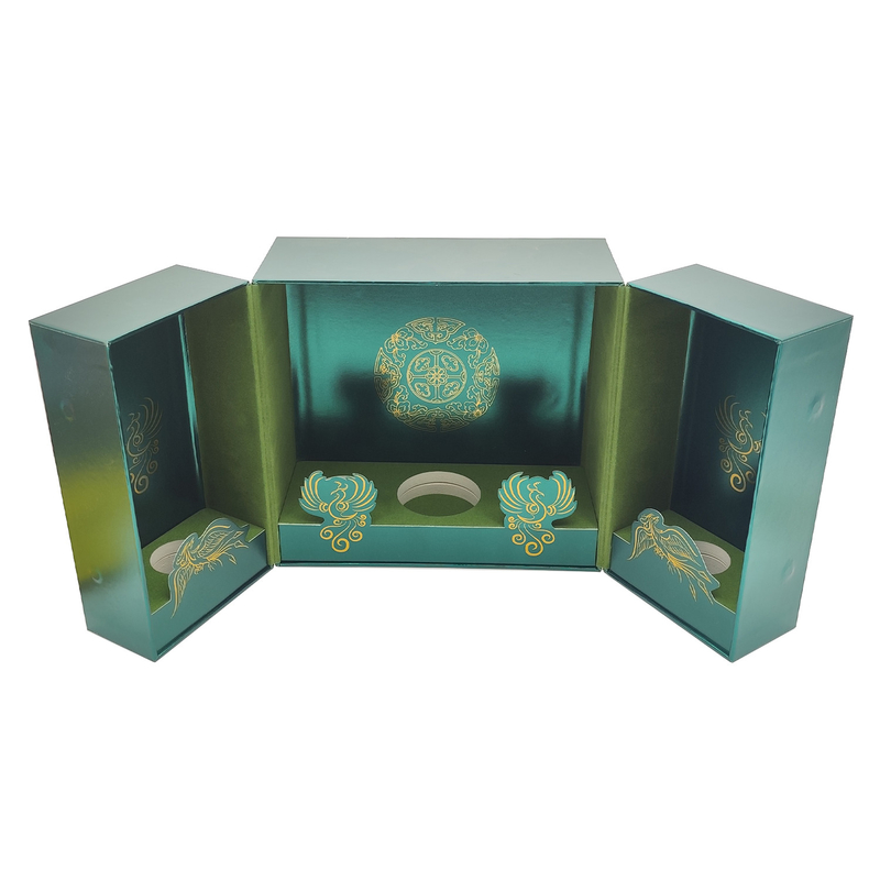 Double Door Paperboard Cosmetic Packaging Box Perfume Glass Bottle Packaging Box