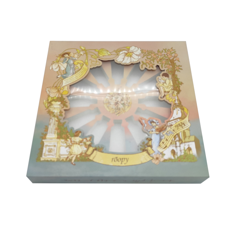 Custom 12 bottles skincare set boutique gift box with clear window for hand cream, sunscreen, face cream packing box