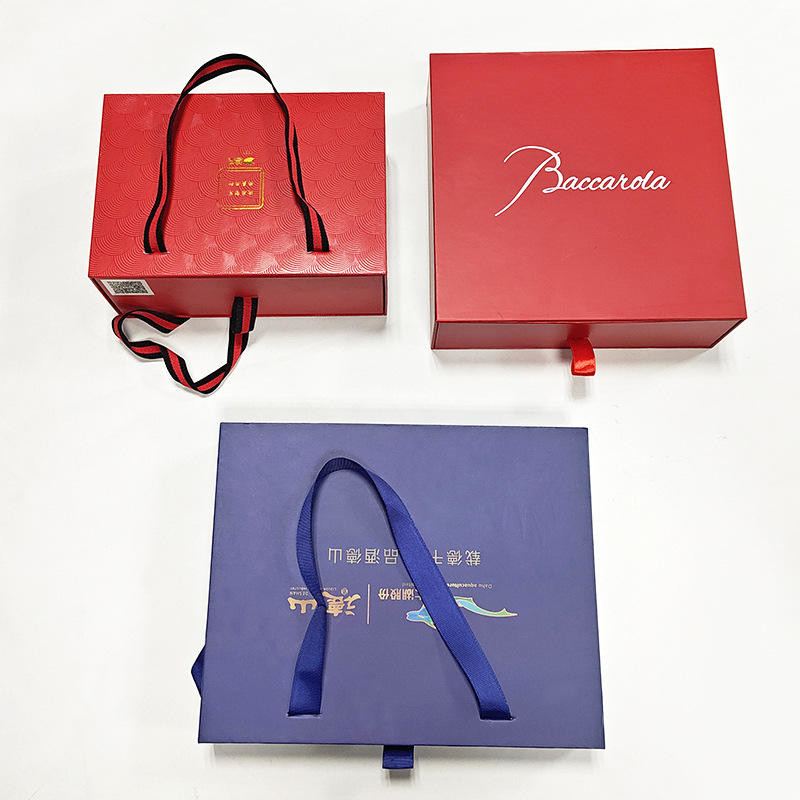 Paper Cardboard Rigid Gift Box Luxury Wine Bottle Packaging Box Sliding Drawer