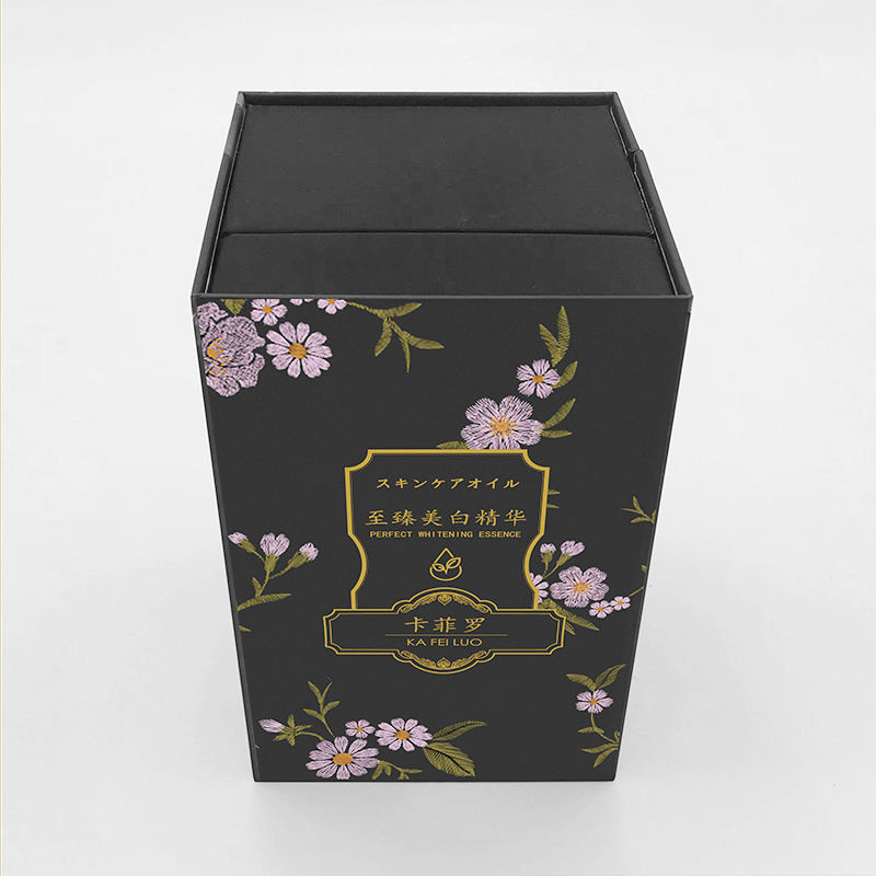 Luxury Skincare Rigid Gift Box Double Door Opening Cosmetic Packaging Box