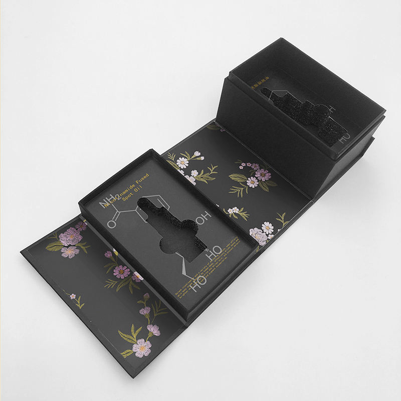 Luxury Skincare Rigid Gift Box Double Door Opening Cosmetic Packaging Box