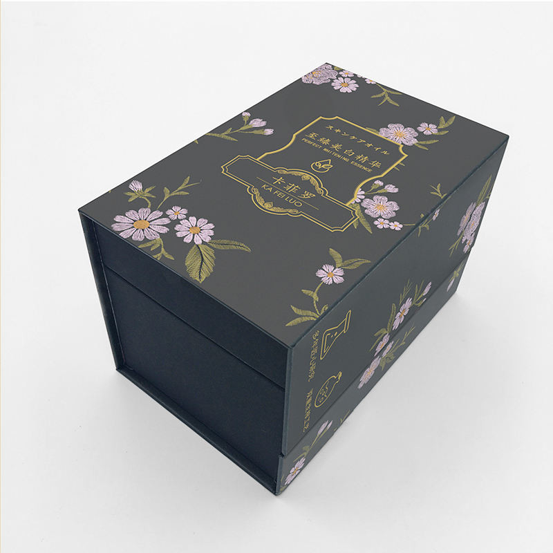 Luxury Skincare Rigid Gift Box Double Door Opening Cosmetic Packaging Box