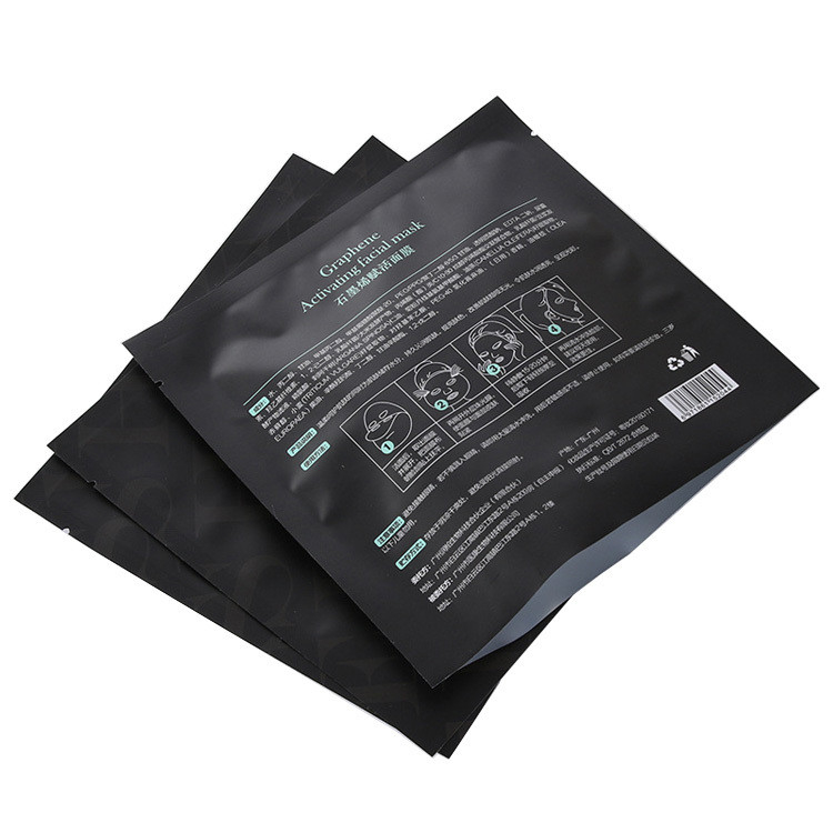Frosted Matte Facial Mask Packaging Bag Composite Aluminum Plating Bag With Zipper