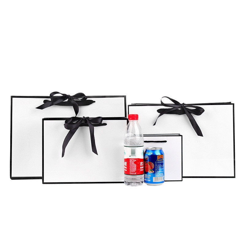 Custom Printing Paper Gift Bags White Cardboard Shopping Bag For Shoes Clothing