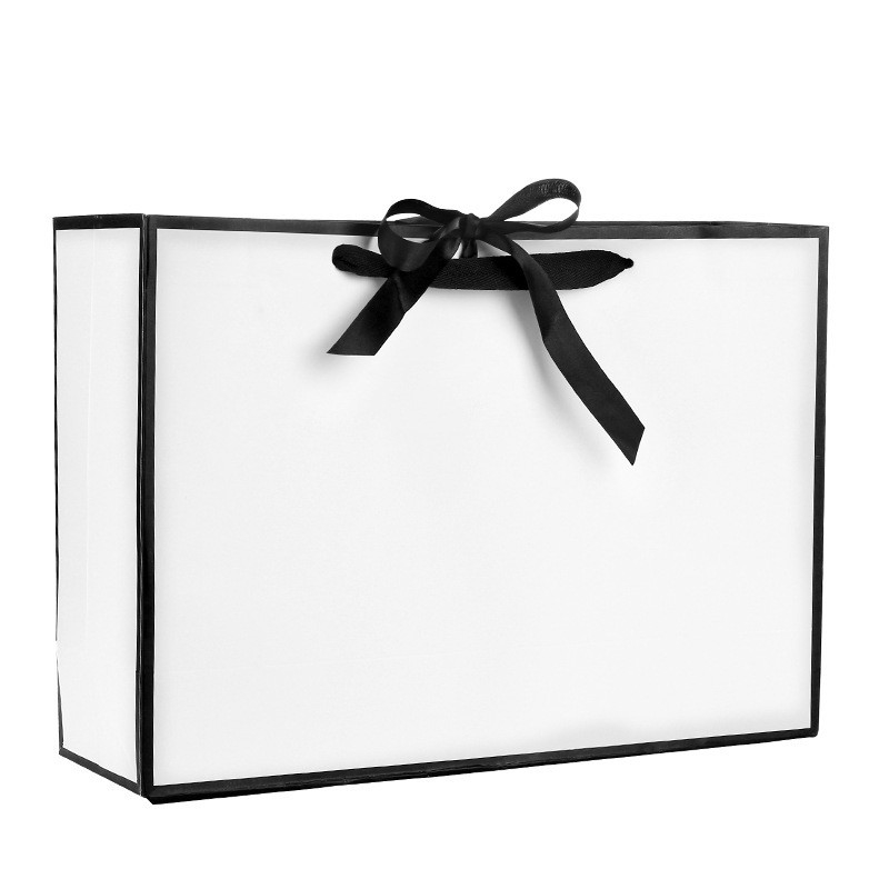 Custom Printing Paper Gift Bags White Cardboard Shopping Bag For Shoes Clothing