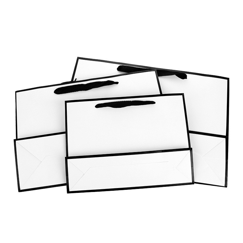 Custom Printing Paper Gift Bags White Cardboard Shopping Bag For Shoes Clothing