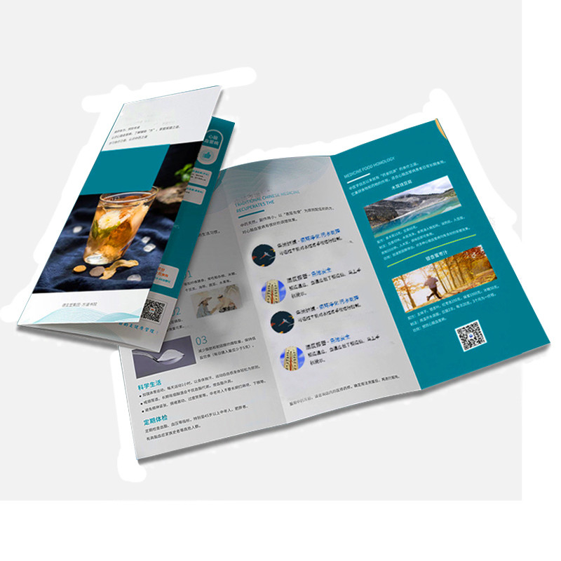 Glossy Lamination Custom Brochure Printing Coated Recycled Paper Brochure Printing