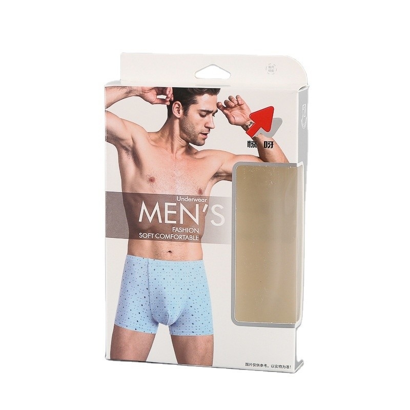 Recyclable Paper Material Custom Logo Packaging Boxes for Mens Underwear Briefs