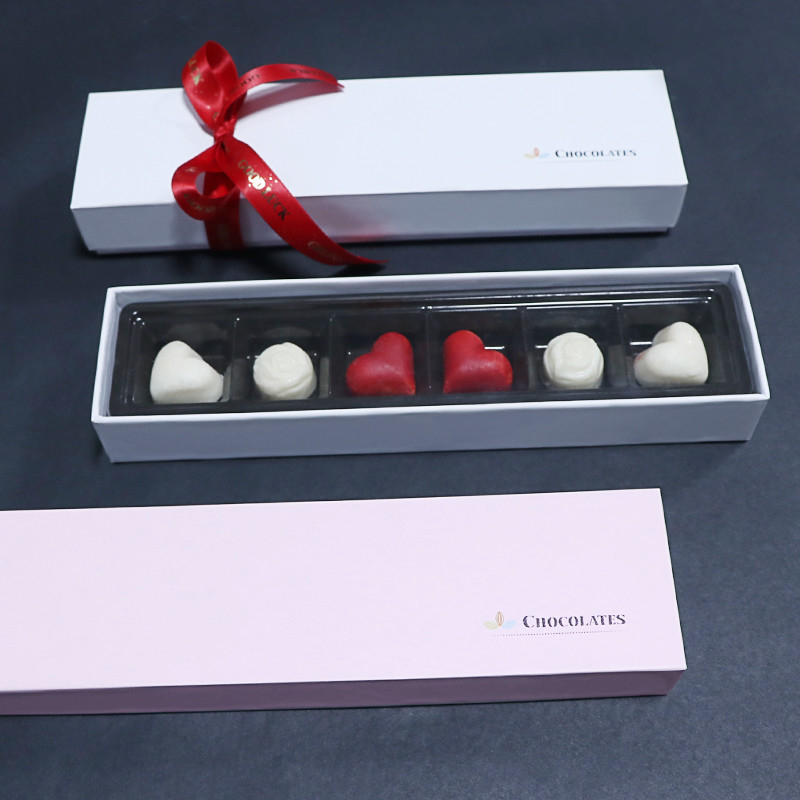 Customized Eco-friendly Paper Candy Macaron Gift Box Packaging With Plastic Tray Lid Base