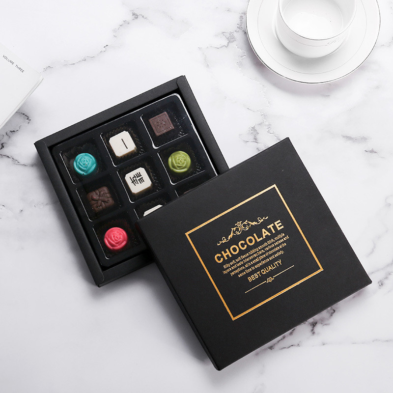 Customized Eco-friendly Paper Candy Macaron Gift Box Packaging With Plastic Tray Lid Base