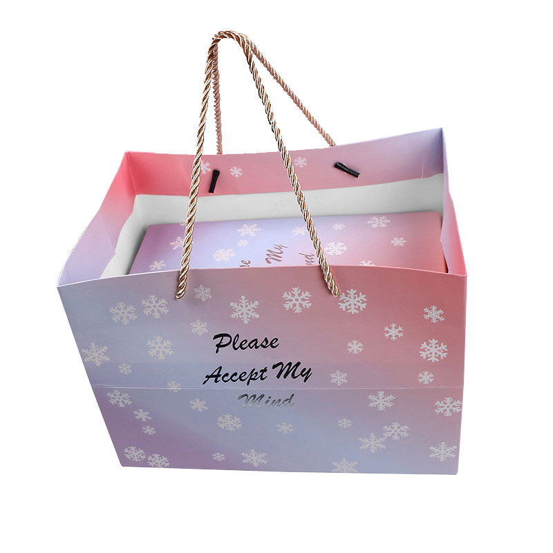 Custom Small Gift Paper Bags With Logo And Handles For Shopping And Offset Printing