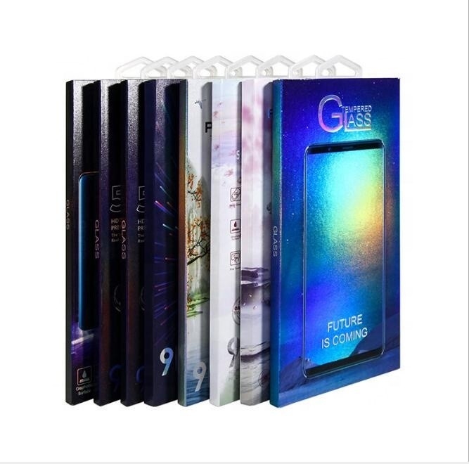 OEM CMYK Paper Electronics Packaging Box For Phone Screen Protector Customized