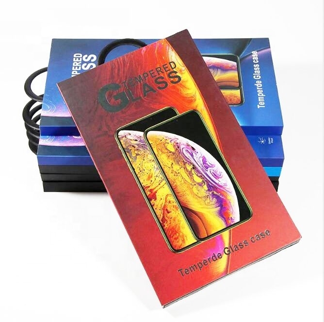 OEM CMYK Paper Electronics Packaging Box For Phone Screen Protector Customized