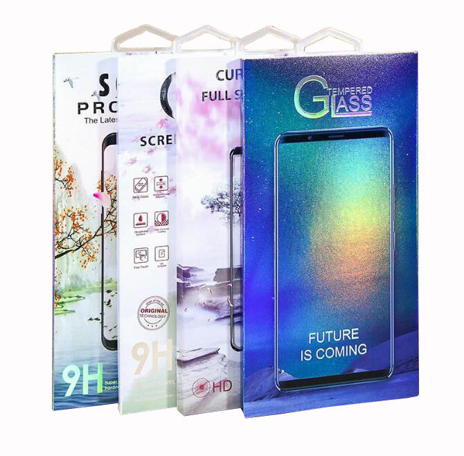 OEM CMYK Paper Electronics Packaging Box For Phone Screen Protector Customized