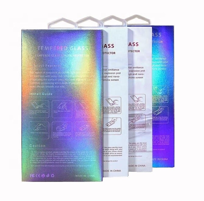 OEM CMYK Paper Electronics Packaging Box For Phone Screen Protector Customized
