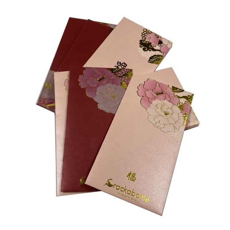 350g Paper Paperboard Custom Red Packet Handmade Red Envelope For Gift Presentation
