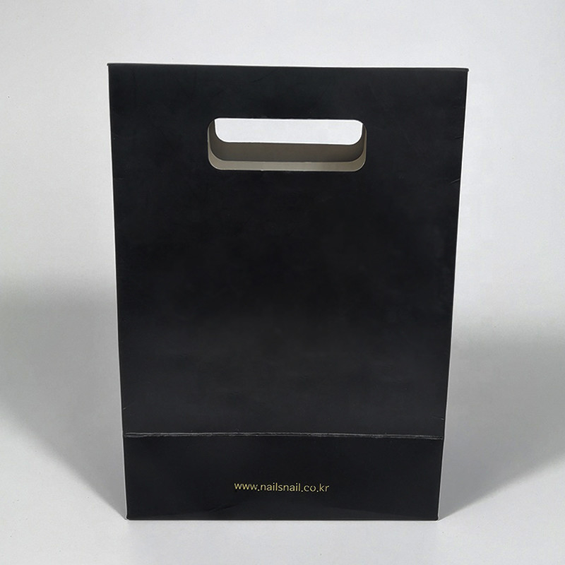 Blush Durable Cosmetic Bag Plastic Paper Gift Bag with Hot Foil Logo OEM