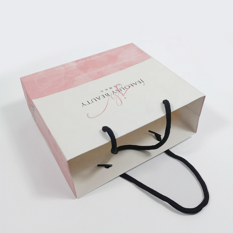 Offset Printing Paper Gift Packaging Bags Luxury Cosmetic Clothes Gift Carry Bags