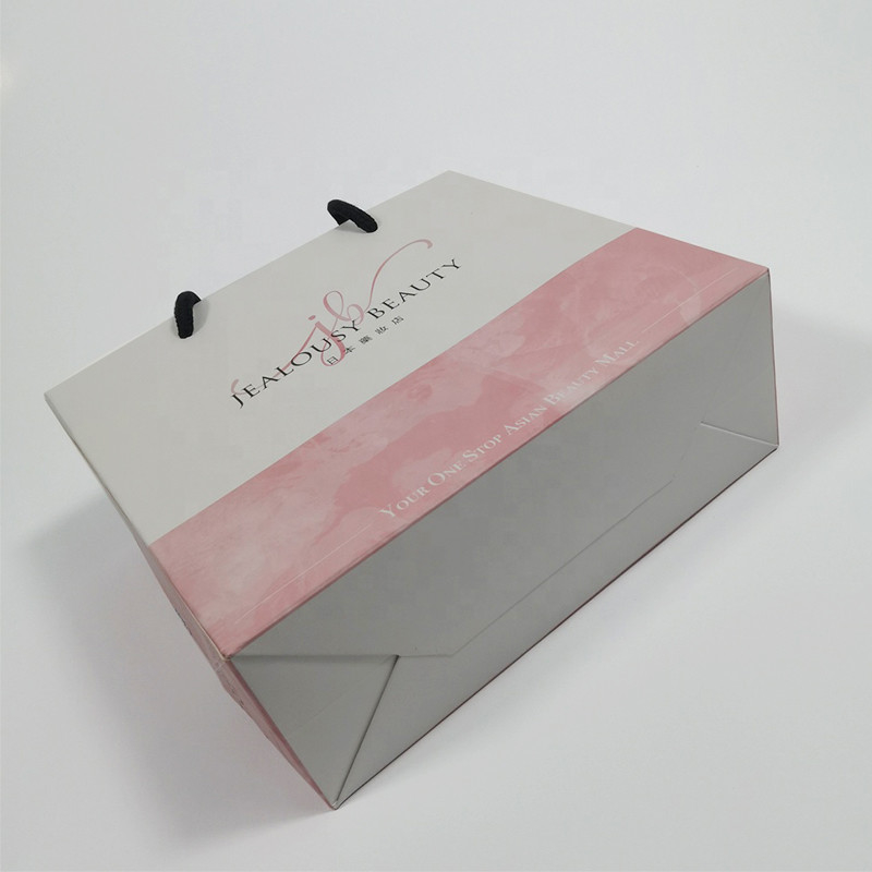 Offset Printing Paper Gift Packaging Bags Luxury Cosmetic Clothes Gift Carry Bags