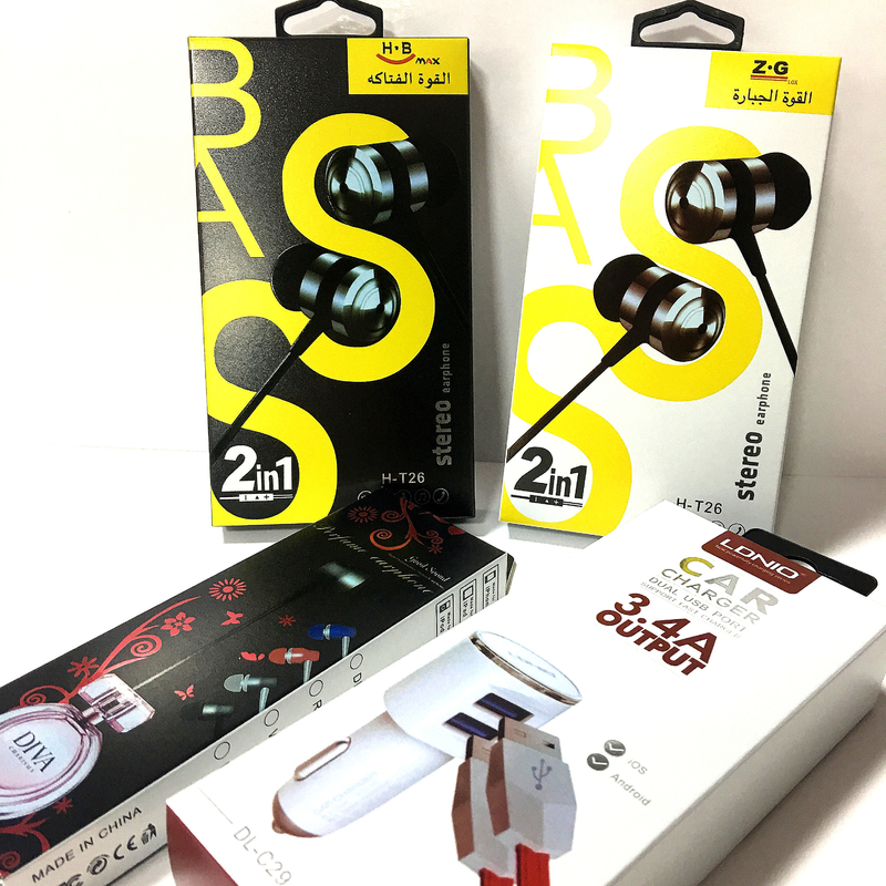 CMYK / Pantone Electronics Packaging Box Hanging Earphone Packaging Box