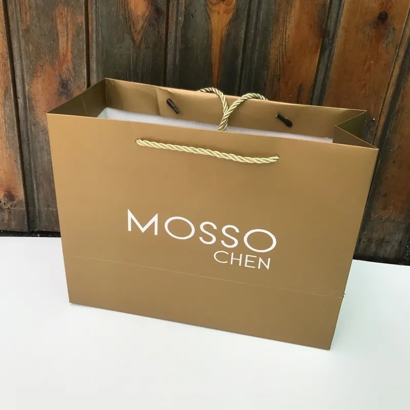 Recyclable Biodegradable Custom Handle Gift Paper Bag Packaging for Small Business
