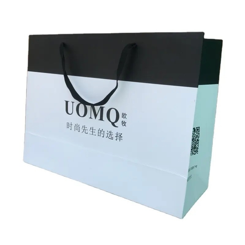 Recyclable Biodegradable Custom Handle Gift Paper Bag Packaging for Small Business