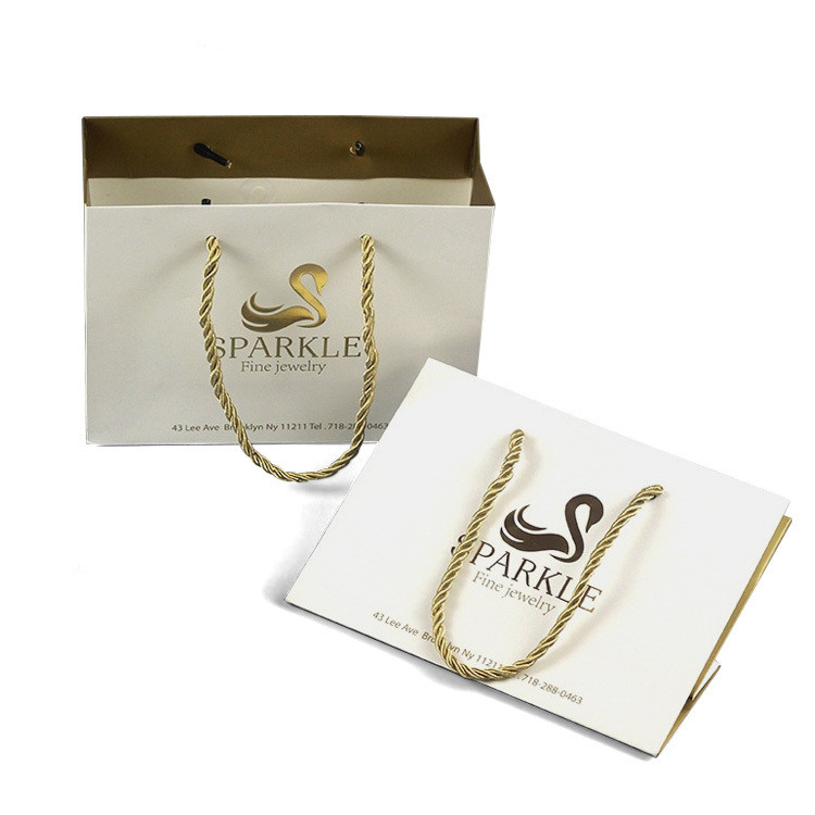 Hand Length Handle Sealing Eco-Friendly Custom Print Paper Bags for Shopping Shoes