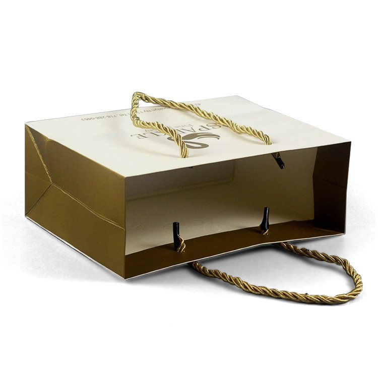 Hand Length Handle Sealing Eco-Friendly Custom Print Paper Bags for Shopping Shoes