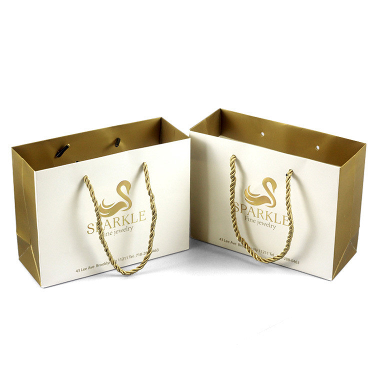 Hand Length Handle Sealing Eco-Friendly Custom Print Paper Bags for Shopping Shoes