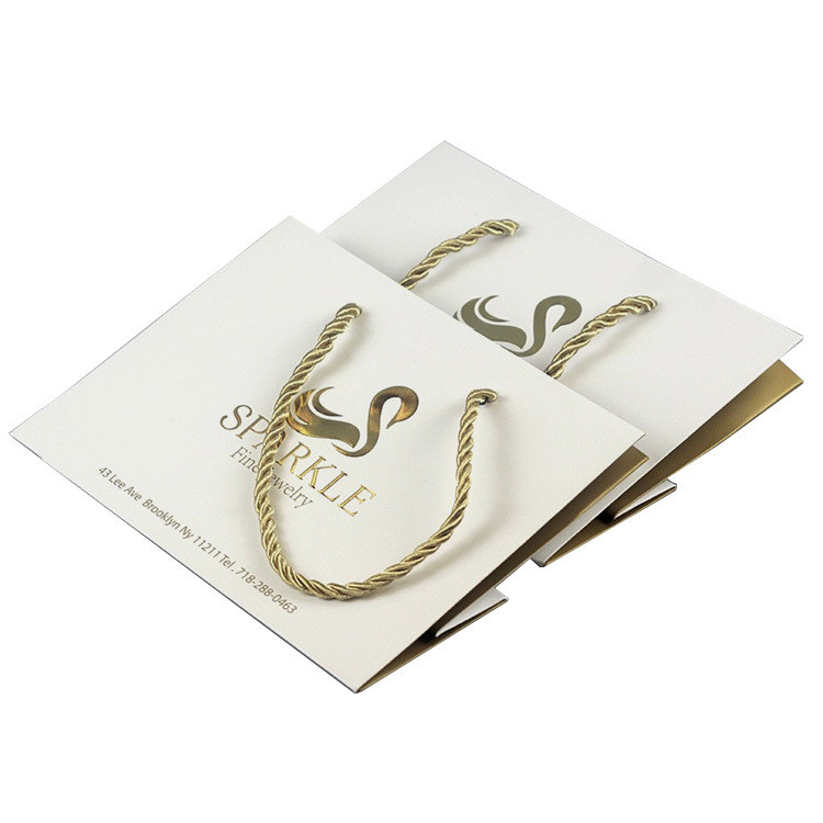 Hand Length Handle Sealing Eco-Friendly Custom Print Paper Bags for Shopping Shoes